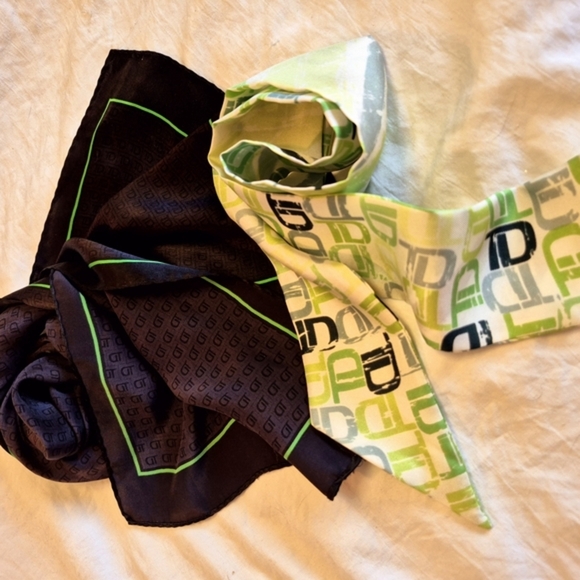 Black and Green Logo Scarves - Picture 1 of 5